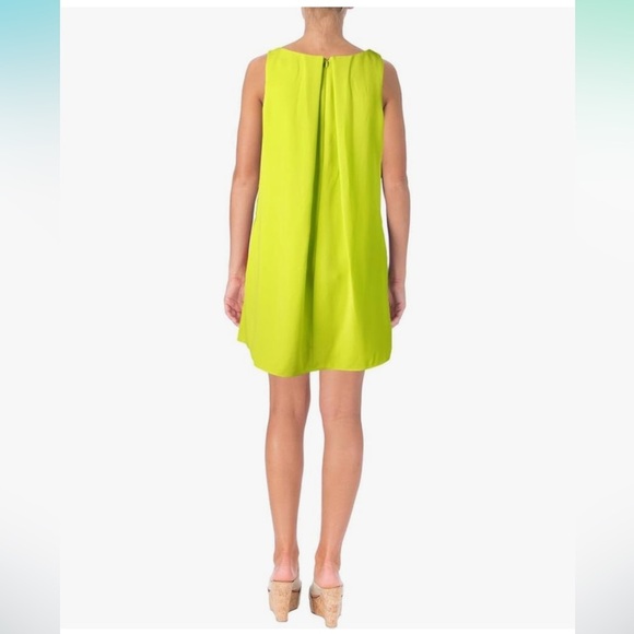 LAUREN RALPH LAUREN Pocket Crepe A-line Acid Green Sleeveless Dress 8 - Picture 10 of 10